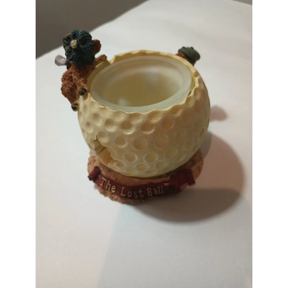 BB3 Boyds Bear Sebastian & Nicholas Votive Candle Holder Golf Figurine 27753